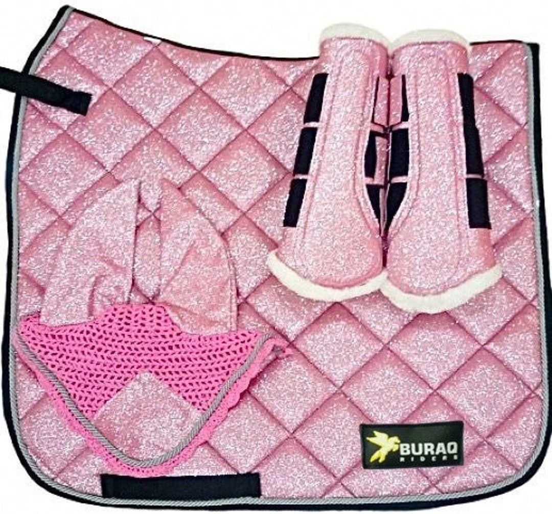 Sparkly Saddle Pad Sets Stylish Glittery Equestrian English Saddle Pads