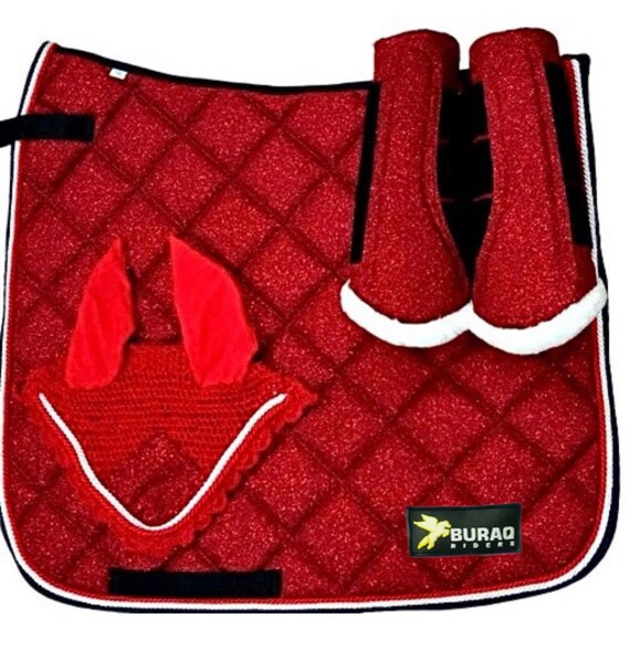 Numnah Sottosella Per Cavalli - Con Cofano Orecchie Abbinato Viola - Foto 11