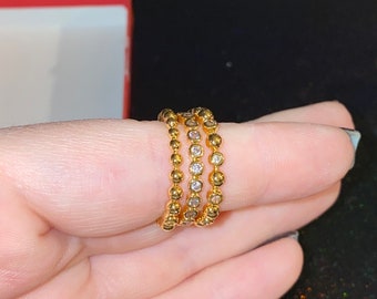 Cubic zirconia rings