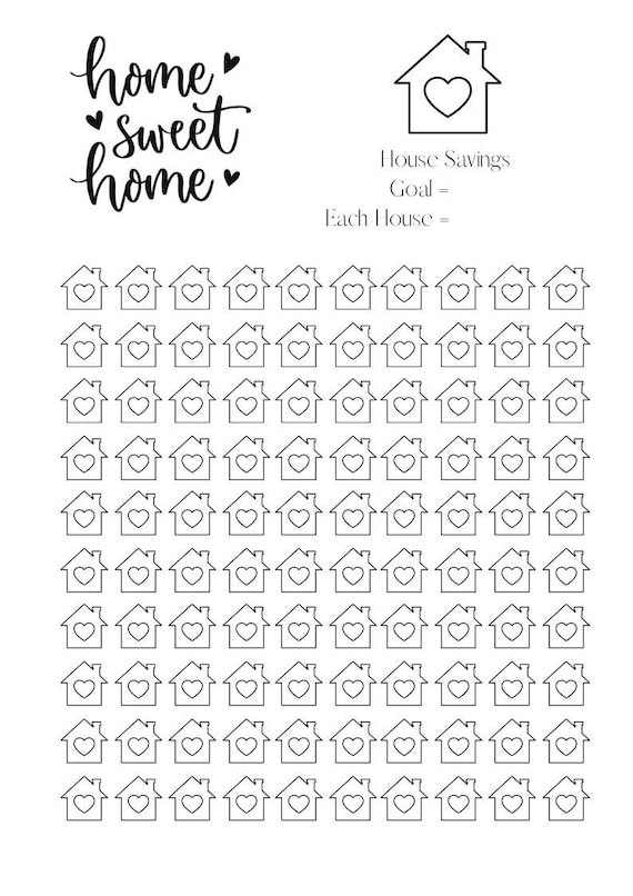 Home Savings Tracker Deposit Tracker House Maintenance Tracker