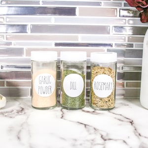 Printable Spice Jar Labels - Round