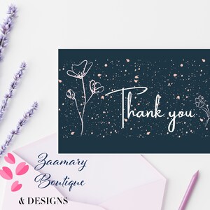 Printable Thank You Card-instant Download 7x5 Inch Card-thank You ...