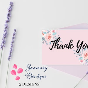 Printable Thank You Card-instant Download 7x5 Inch Card-thank You ...