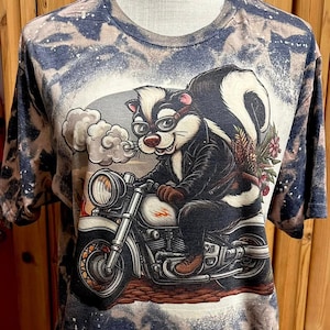 Skunk Bleached shirt, skunk shirt, Crazy Skunk Lady Shirt, Pet skunk, gift for skunk owner, Christmas gift for skunk owner, skunk clothing