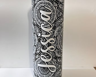 Personalized Hidden Curse word Mandala tumbler, Curse Word Mandala Tumble, Offensive tumbler, swearing tumbler, cuss words, adult tumbler,