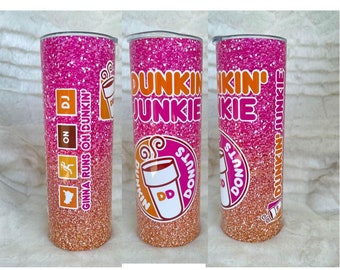 Personalized Dunkie Junkie inspired Tumbler, donuts lovers, Dunkin donut cup, DD tumbler, Dunkin donut tumbler, Dunkin cup, Dunkin donut,