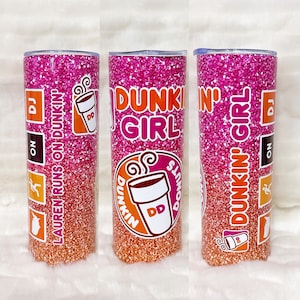 Personalized DD Inspired Tumbler, Dunkie Junkie, donut cup, DD tumbler, Dunkin donut tumbler, Coffee lover cup, gift for wife, Gift for her