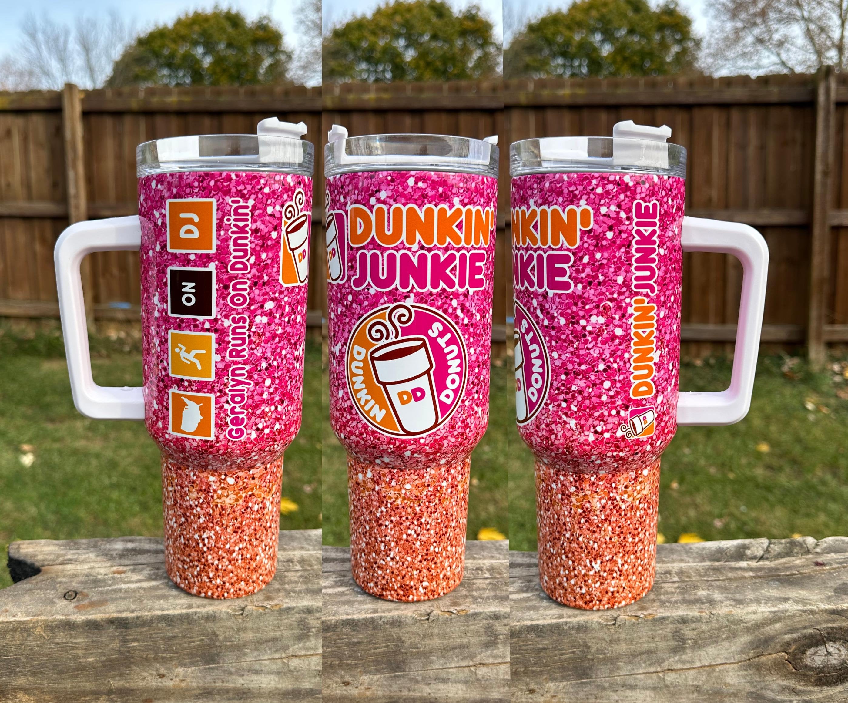 Personalized Dunkin Junkie Inspired Tumbler Donuts Lovers Dunkin Donut Cup DD Tumbler Dunkin Donut Tumbler Dunkin Cup Dunkin Donut Etsy
