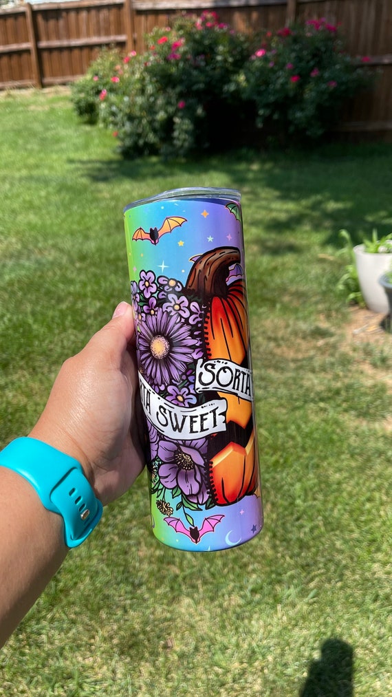 Sorta Sweet Sorta Spooky, spooky tumbler,Halloween tumbler, Halloween gifts, Halloween season,