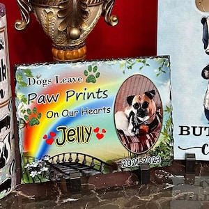 PET LOSS GIFT Memorial photo Plaque, Dog Memorial Plaque, Man&#39;s best friend, Pet Sympathy Gift, Dog Memorial, Cat memorial, pet portrait
