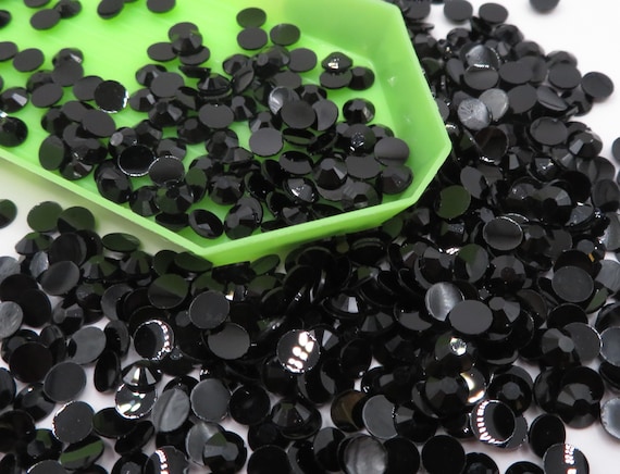 ブラックジェリーラインストーン 2 MM 3 MM 4 MM 5 MM 6 MM フラット