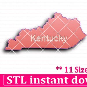 State of Kentucky Cookie Cutter STL File Instant Download, STL Cookie Cutter File