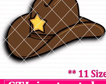 Cowboy Hat Cookie Cutter STL File Instant Download, STL Cookie Cutter File