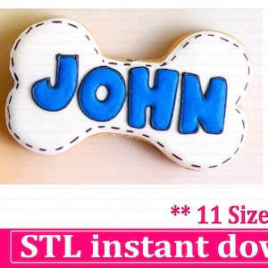Bone Cookie Cutter STL File Instant Download, STL Cookie Cutter File