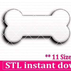 Bone Cookie Cutter STL File Instant Download, STL Cookie Cutter File