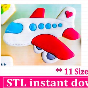 Airplane Cookie Cutter STL File Instant Download, STL Cookie Cutter File