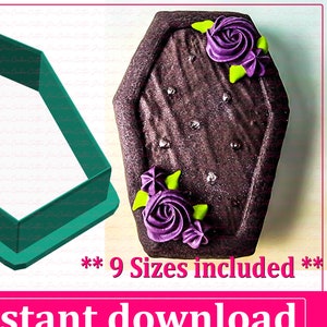 Coffin Cookie Cutter STL File Instant Download, STL Cookie Cutter File