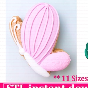 Butterfly Cookie Cutter STL File Instant Download, STL Cookie Cutter File
