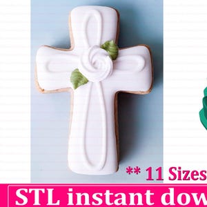Cross Cookie Cutter STL File Instant Download, STL Cookie Cutter File
