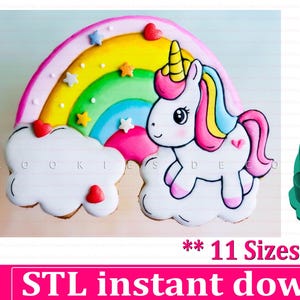 Unicorn Cookie Cutter STL File Instant Download, STL Cookie Cutter File