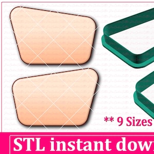 Download immediato del file STL per tagliabiscotti con targa del parco nazionale, file STL per tagliabiscotti