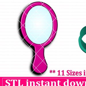 Lady Mirror Cookie Cutter STL File Instant Download, STL Cookie Cutter File