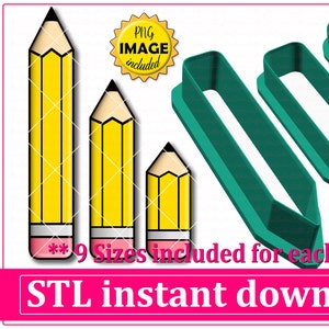 Pencil Cookie Cutter STL-bestand direct downloaden, STL Cookie Cutter-bestand