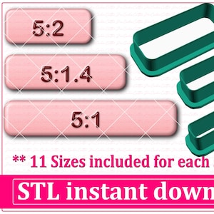 Round Corner Rectangle Cookie Cutter STL File Instant Download, Rounded Corner Square STL Cookie Cutter File