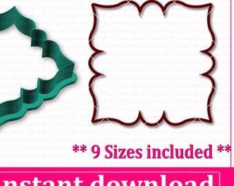 Plaque Cookie Cutter STL File, 9 Sizes (Digital Download)