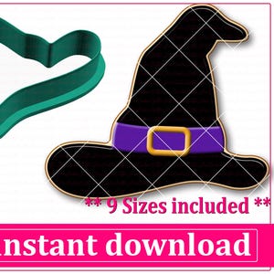 Halloween Witch Hat Cookie Cutter STL File Instant Download, STL Cookie Cutter File