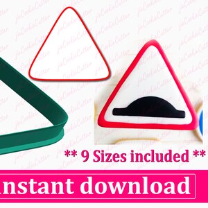 三角形のクッキーカッター STL ファイルの即時ダウンロード、角丸三角形の STL クッキーカッター ファイル