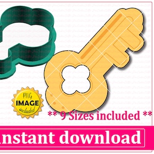 House Key Cookie Cutter STL File, 9 Sizes (Digital Download)