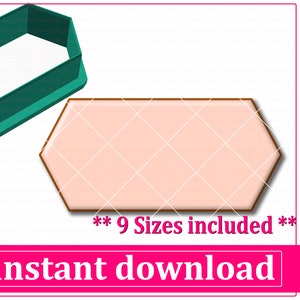 Stretch Hexagon Cookie Cutter STL File, 9 Sizes (Digital Download)
