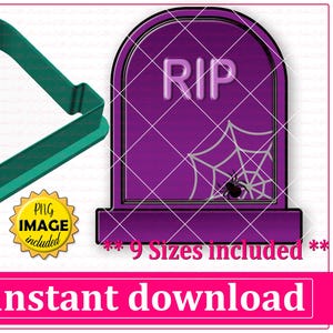 Tombstone Cookie Cutter STL File Instant Download, STL Cookie Cutter File
