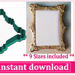Classic Mirror Cookie Cutter STL File, 9 Sizes (Digital Download)