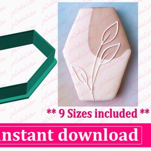 ストレッチ六角形クッキーカッターSTLファイルインスタントダウンロード、STLクッキーカッターファイル