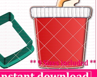 Soft Drink Cookie Cutter STL File (Digital Download)