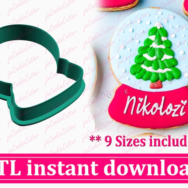 Crystal Ball Cookie Cutter STL File Instant Download, STL Cookie Cutter File