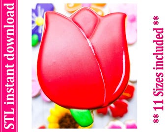 Tulip Cookie Cutter STL File (Digital Download)