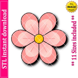 Six Petals Flower Cookie Cutter STL File Instant Download, STL Cookie Cutter File