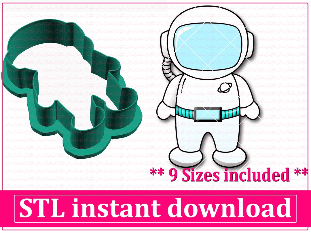 Astronaut Cookie Cutter STL File Instant Download, STL Cookie Cutter ...