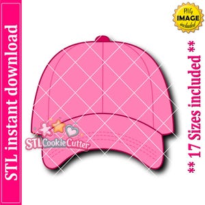 Baseball Cap Cookie Cutter STL File (Digital Download)