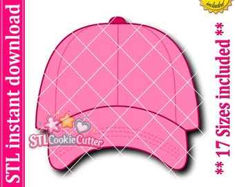 Baseball Cap Cookie Cutter STL File (Digital Download)