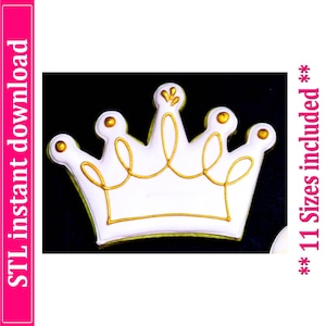 Crown Cookie Cutter STL File Instant Download, STL Cookie Cutter File