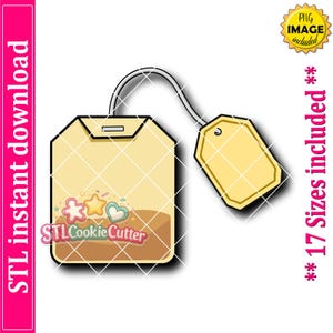 Tea Bag Cookie Cutter STL File (Digital Download)