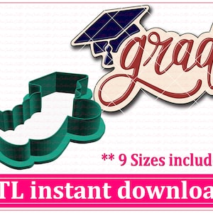 Grad Calligraphy Cookie Cutter STL File Instant Download, STL Cookie ...