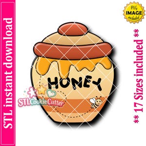 Honey Pot Cookie Cutter STL File (Digital Download)