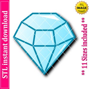 Diamond Cookie Cutter STL File, 11 Sizes (Digital Download)