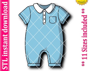 Baby Cloth Cookie Cutter STL File (Digital Download)