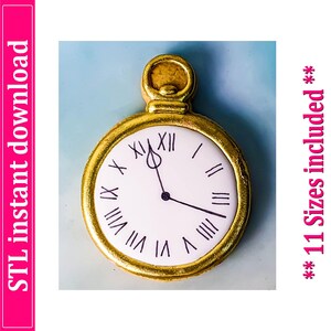 Pocket Watch Cookie Cutter STL File Instant Download, STL Cookie Cutter File